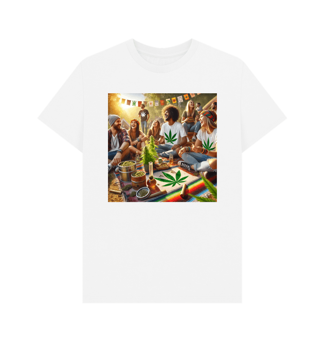 White Printed T-shirt Front