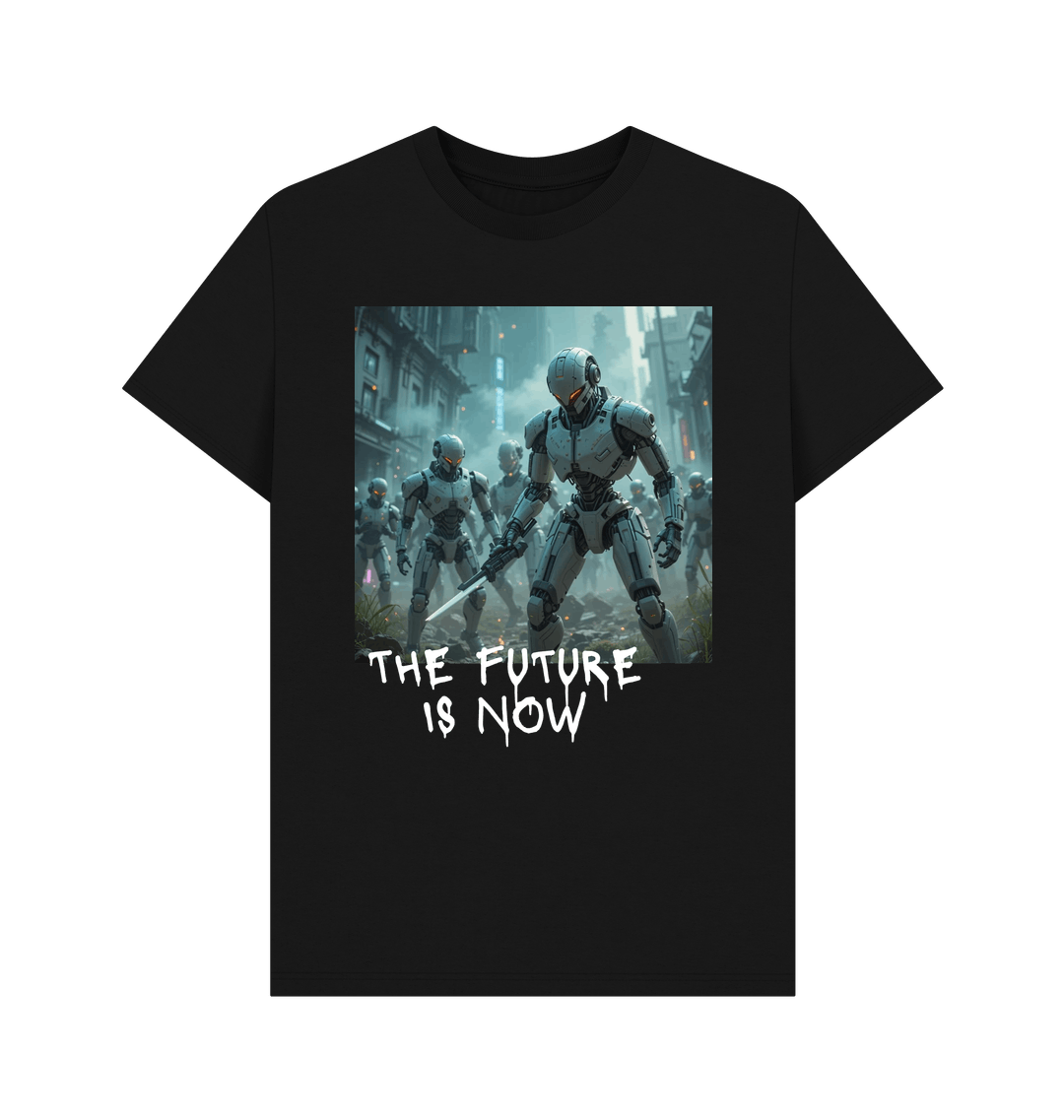 Black Printed T-shirt Front