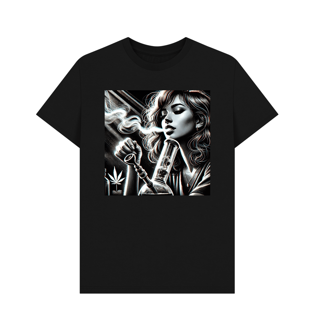 Black Printed T-shirt Front