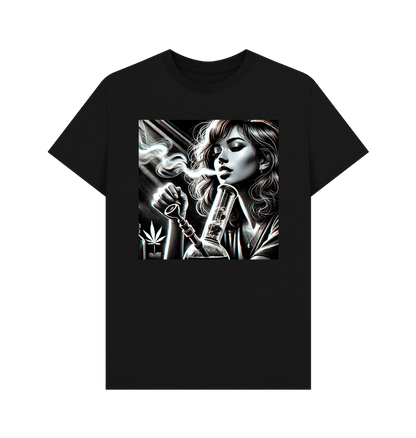 Black Printed T-shirt Front