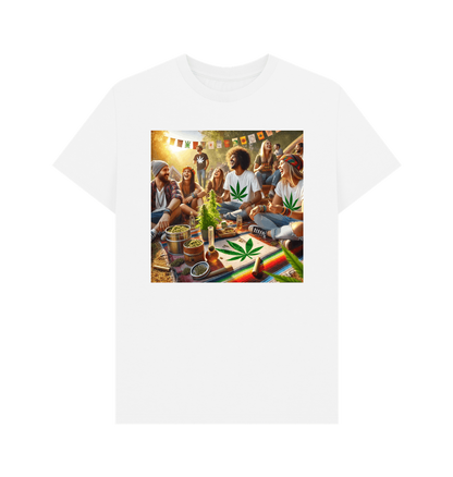 White Printed T-shirt Front
