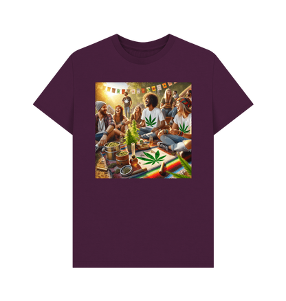 Purple Printed T-shirt Front